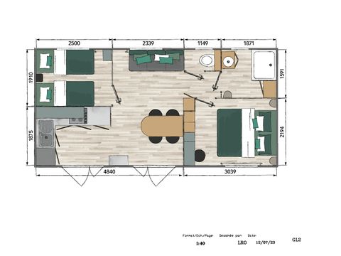 MOBILHOME 4 personnes - Mobil-home Arradicata (Gamme Supérieure) - Dimanche/Dimanche -