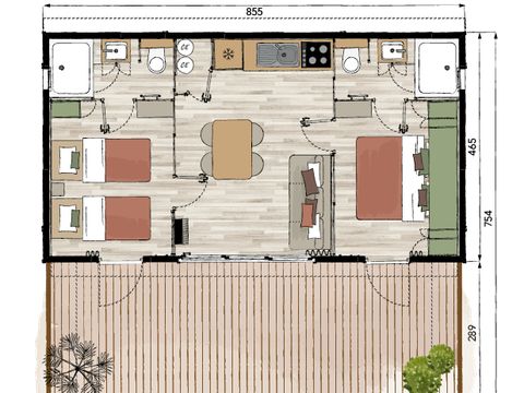 CHALET 5 personnes - Chalet Cimarolu avec jacuzzi et vue mer (Gamme Exclusive) - Dimanche/Dimanche -