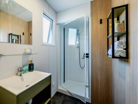 MOBILHOME 10 personnes - Cottage Tribu Pyla 6 Pièces 10 Personnes Climatisé + TV