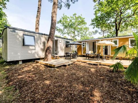 MOBILHOME 10 personnes - Cottage Tribu Pyla 6 Pièces 10 Personnes Climatisé + TV