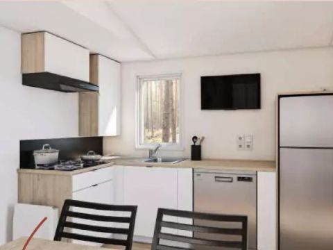 MOBILHOME 3 personnes - Cottage Confort 2 Pièces 2/3 Personnes Climatisé + TV