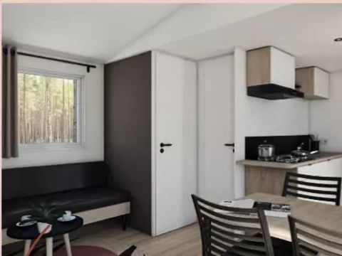 MOBILHOME 6 personnes - Cottage Confort 3 Pièces 4/6 Personnes Climatisé + TV