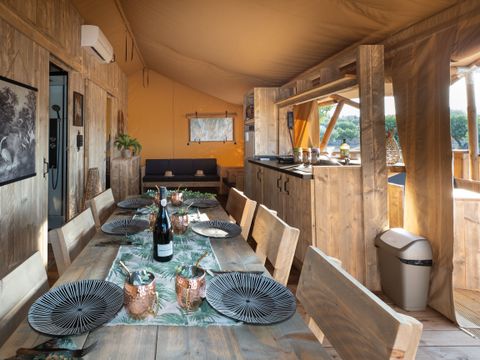 TENTE TOILE ET BOIS 5 personnes - SAFARI LODGE 2ch 5pers