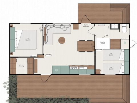 MOBILHOME 6 personnes - TROPICAL TOSCANA VIP 2H 4P