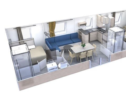 MOBILHOME 8 personnes - CASITA CEREZA - 40m² - 3 Chambres