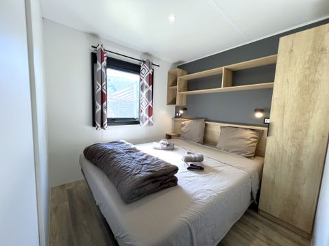 Mobilhome 6 personnes - Mobil-home Premium 32 m² 3 chambres + terrasse 21m² + TV + LV + clim + plancha 6 pers