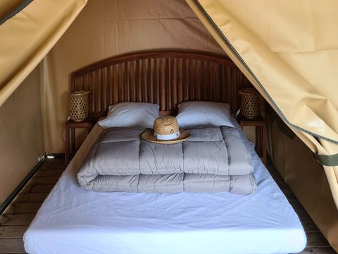 TENTE TOILE ET BOIS 5 personnes - Ecolodge Freeflower confort 2 chambres 30m² - sans sanitaires 5 pers
