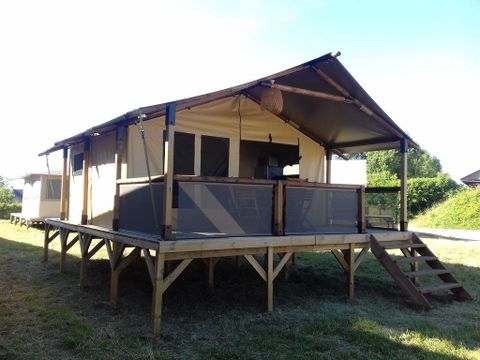 TENTE TOILE ET BOIS 4 personnes - Ecolodge Freeflower confort 2 chambres 30m² - sans sanitaires 5 pers