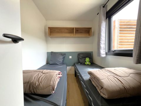 Mobilhome 6 personnes - Homeflower Premium 35 m² 3 chambres + terrasse 21m² + TV + LV + Clim + Plancha 6 pers