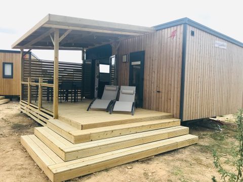 MOBILHOME 2 personnes - Mobil-home Premium 22 m² 1 chambre + terrasse 17m² + TV + LV + Climatisation + Plancha 2 pers