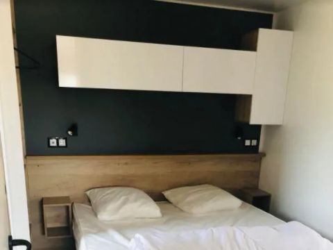 MOBILHOME 2 personnes - Mobil-home Premium 22 m² 1 chambre + terrasse 17m² + TV + LV + Climatisation + Plancha 2 pers