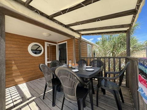 Mobilhome 6 personnes - Standard 32m² (3 chambres) + Terrasse + Clim