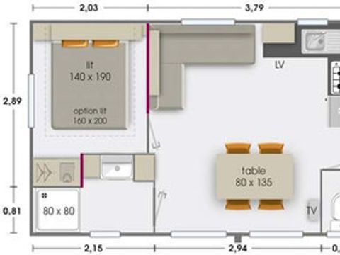 MOBILHOME 6 personnes - 3 chambres