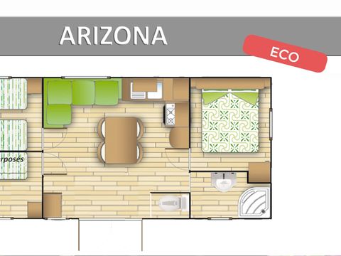 MOBILHOME 6 personnes - ARIZONA. ECO