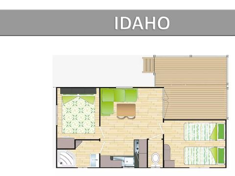 MOBILHOME 4 personnes - Mobil-home Idaho Standard 3 Pièces 4 Personnes Climatisé