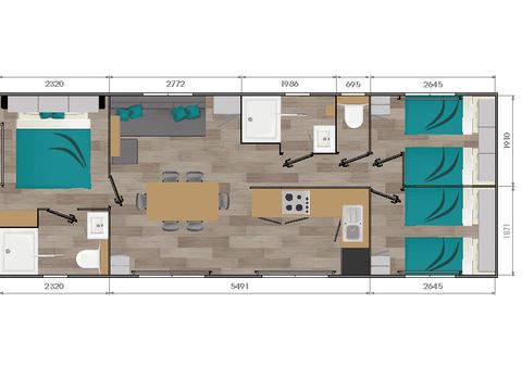 MOBILHOME 6 personnes - Cottage privilège - 3 chambres