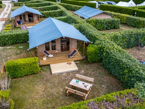 TENTE TOILE ET BOIS 5 personnes - Lodge (sans sanitaires)