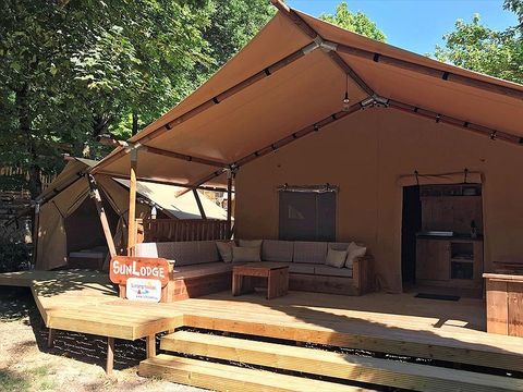Tente en toile et en bois 7 personnes - Sun Lodge Taiga et Kambi