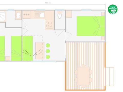 MOBILHOME 4 personnes - BASIC - CLIM - DRAPS - SERVIETTES - WIFI
