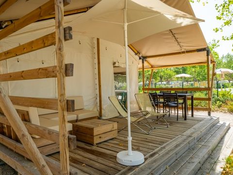 MOBILHOME 6 personnes - Tente Safari | 2 Ch. | 4/6 Pers. | 1 SDB