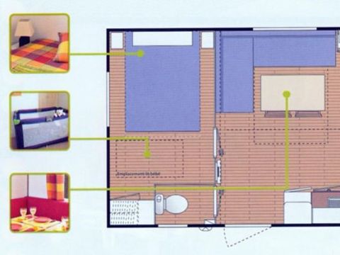 MOBILHOME 6 personnes - PRIVILEGE 2 ch 29m²