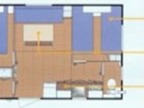 MOBILHOME 6 personnes - PRIVILEGE 2 ch 25m²