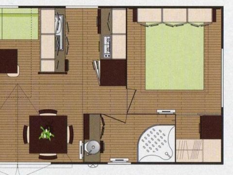 MOBILHOME 6 personnes - PRIVILEGE 2 ch 35m²