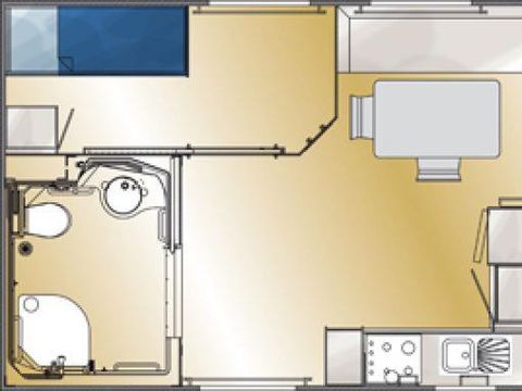 MOBILHOME 4 personnes - PRIVILEGE PMR 2ch.