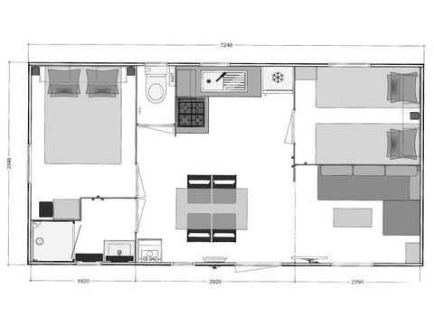 MOBILHOME 5 personnes - Bermudes - Clim - TV