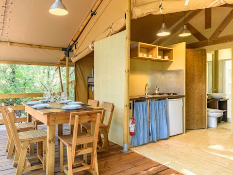Tente en toile et en bois 5 personnes - Country Lodge