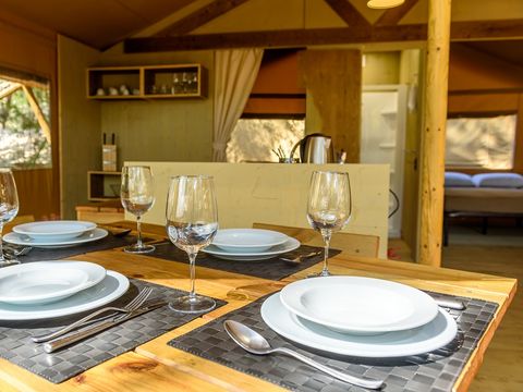 Tente en toile et en bois 5 personnes - Country Lodge