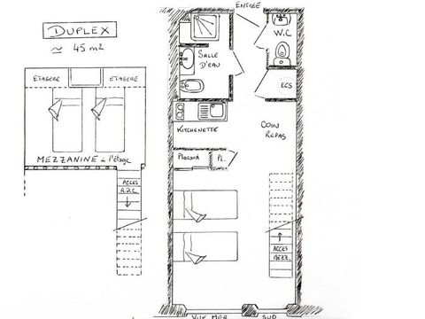 STUDIO 4 personnes - Duplex - Vue sur Mer