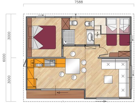 Mobilhome 6 personnes - DELUXE
