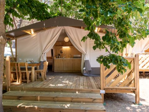 Tente en toile et en bois 5 personnes - DOG FRIENDLY