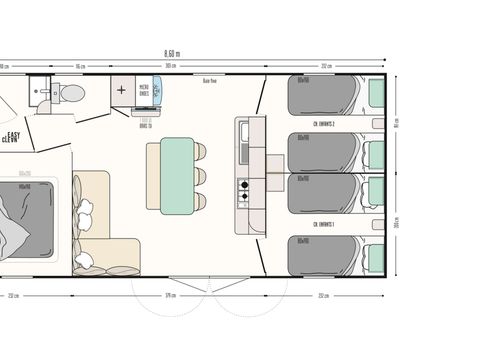 MOBILHOME 6 personnes - AGORA 3CH