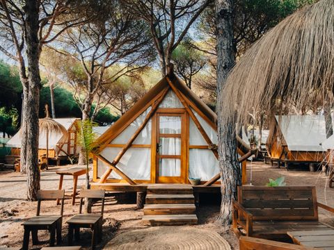 TENTE TOILE ET BOIS 4 personnes - Glamping Tipi Retama