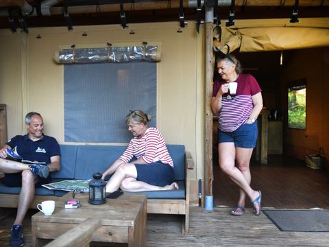 TENTE TOILE ET BOIS 6 personnes - Tente Lodge CRO MAGNON 53m² avec sanitaires