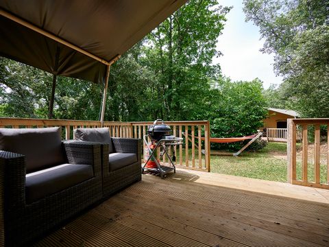 TENTE 6 personnes - Tente lodge GRAND ROC 50 M2 avec sanitaires