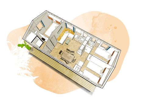 MOBILHOME 6 personnes - Nouveauté "QUARTIER PREMIUM" Mobil-home 3 chambres 1 sdb