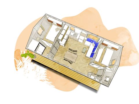 MOBILHOME 4 personnes - Nouveauté "QUARTIER PREMIUM" Mobil-home 2 chambres