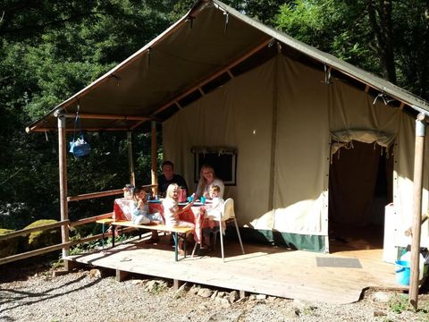 TENTE TOILE ET BOIS 4 personnes - SAFARI FORET, sans sanitaires