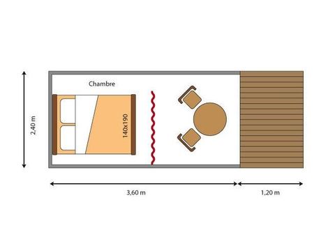 HÉBERGEMENT INSOLITE 2 personnes - La Canadienne sur pilotis (sans sanitaires)