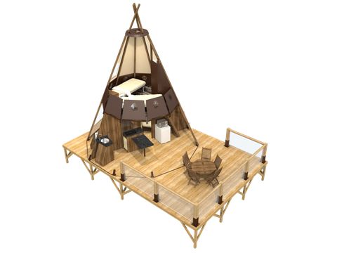 Hébergement 4 personnes - Indienne Tipi Home