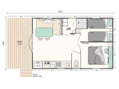 MOBILHOME 4 personnes - Hérisson