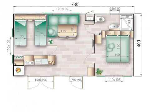 MOBILHOME 4 personnes - Comfort