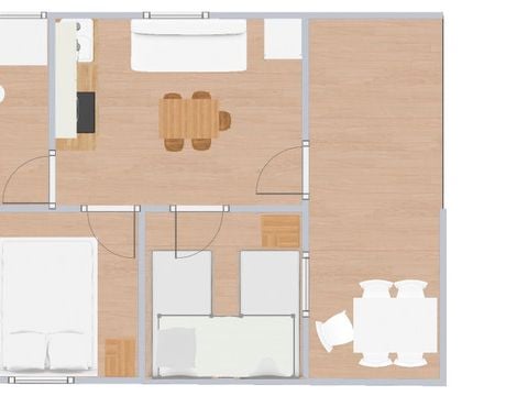 BUNGALOW 5 personnes - C. Confort Pool