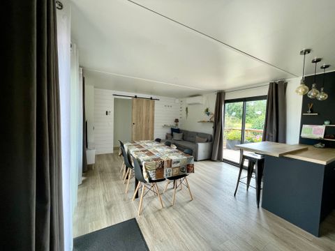 Mobilhome 6 personnes - COSY ECOLODGE - DF17 - 3 chambres - CLIM - PISCINE/JACUZZI - WIFI - 2 TERRASSES