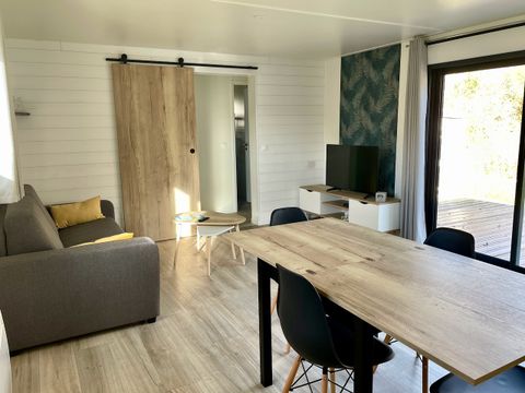 Mobilhome 4 personnes - CONFORTABLE ECOLODGE - DF23 - 2 chambres - CLIM - WIFI - PISCINE/JACUZZI