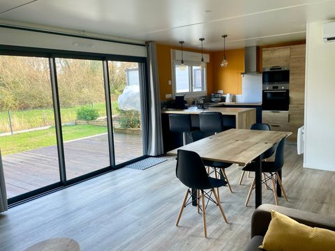 Mobilhome 4 personnes - CONFORTABLE ECOLODGE - DF23 - 2 chambres - CLIM - WIFI - PISCINE/JACUZZI