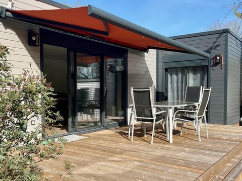 Mobilhome 4 personnes - CONFORTABLE ECOLODGE - DF23 - 2 chambres - CLIM - WIFI - PISCINE/JACUZZI